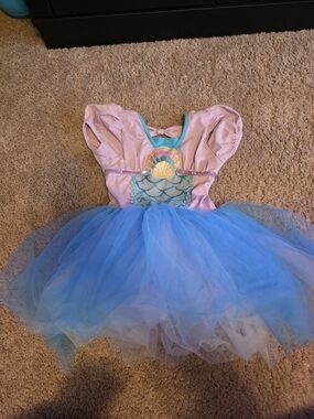 Girls Pink & Blue Mermaid Tulle Costume Dress